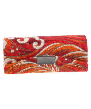 CIMAXIC Chinese Lipstick Holder Vintage Makeup Bag For Travel 91x35cm red