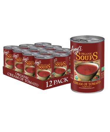 Amy's Soup, Gluten Free, Organic Cream of Tomato, Low Fat, 14.5 oz (Pack of 12)