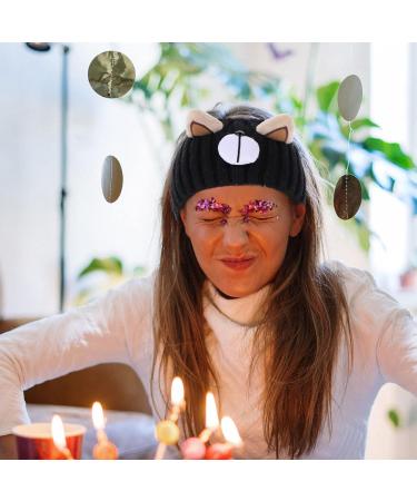 minkissy Knit Headbands Cartoon Braided Crochet Headbands Elastic Turban Head Wraps Cable Knit Winter Ear Warmers for Women Girls Black - Buy Online on GoSupps.com