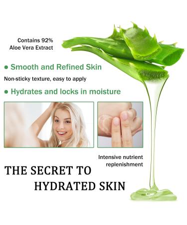 Aloe Vera Gel for Sunburn Relief Hydrating Travel Size Aloe Vera Gel for Face Moisturizing Sunburn Relief After Sun Lotion Fast Absorbing Non-Sticky Cooling After Sun Lotion Face Moisturizer (D) - Buy Online on GoSupps.com