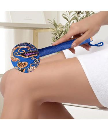 Massage Hammer Tool | Back & Body Pain Relief | Manual Wormwood Hand Massager - 26cm Blue - Buy Online on GoSupps.com