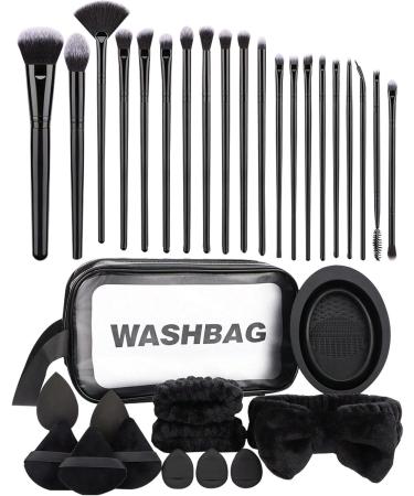 Makeup Tool Set | Makeup Tools Set | Multi-functional Set With Hair Tie And Powder Puff Soft Makeup Brushes Set With Organizer Bag For Beginners - Buy Online on GoSupps.com
