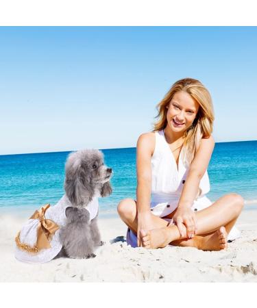 Petcute Dog Dress - Elegant Flower Tutu Skirt & Bowknot Clothing for Little Dogs | Summer Wedding Puppy Outfits - Buy Online on GoSupps.com