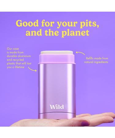 Wild - Purple Case with Refill Variety Pack - Natural Refillable Deodorant - Aluminum Free - Includes Fresh Cotton & Sea Salt Cherry Blossom and Coconut & Vanilla Scents - Vegan Fresh Variety Pack 1.41 Ounce (Pack of 3) - Buy Online on GoSupps.com