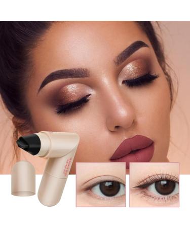 Eyeliner Stencil Double Tip Pencil Smudge Resistant Makeup Tool Lightweight Beauty Accessory Precision Eye Guide Smooth Application Aid Cosmetic Helper for Travel Black - Buy Online on GoSupps.com