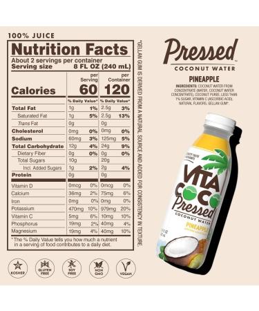 Vitacoco Coconut water pet pressed pineapple 500ml - Buy Online on GoSupps.com