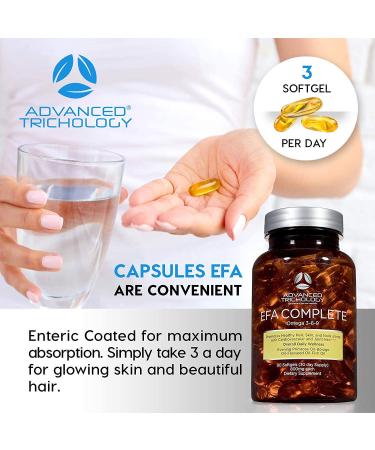 EFA Complete High Potency Omega 3 6 9 Flax, Fish, Borage & Evening Primrose Oil 800mg - 90ct | 3rd Party Tested, High GLA & 369 Omegas - Buy Online on GoSupps.com