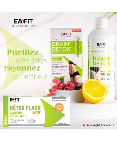 Eafit MINCEUR - DETOX FLASH SHOT - Drain - Detoxify - Apple cider vinegar - Fennel - Dandelion - Artichoke 7 shot - Buy Online on GoSupps.com