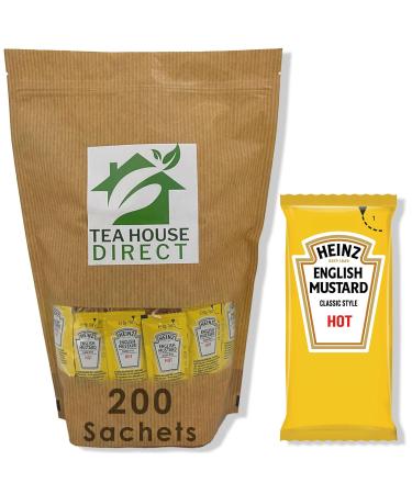 Heinz English Mustard Classic Style Hot Sauce - Infuse Your Dishes with Authentic English Flavor - Convenient Single-Serve Packet for On-the-Go Deliciousness - 200 Sachets