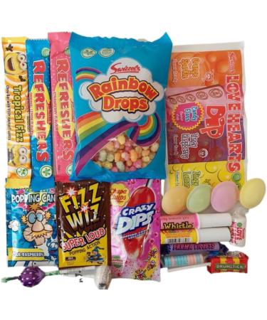 Retro Sweets Gift Box - Assortment of 20 Old Fashioned Sweets and Party Sweets Chew Bars | Sweets for Kids Him Boys and Adults | Ideal as Birthday Sweets Gift Box and Letterbox Gifts - Buy Online on GoSupps.com
