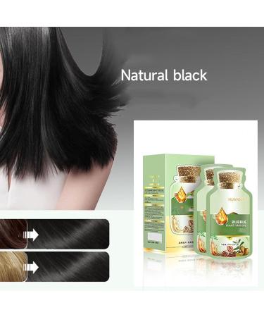 Huang Yi Natural Plant Hair Dye Natural Plant Hair Dye Pure Plant Extract for Grey Hair Color Bubble Dye Plant Bubble Hair Dye Shampoo 20ml 10packs/Box (Chestnut Brown) - Buy Online on GoSupps.com