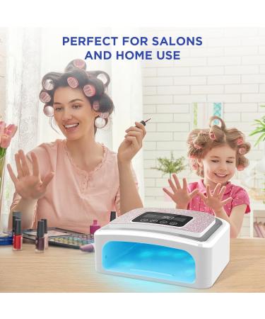 Aedavey Cordless Gel Nail Light 120W Nail Dryer for All Gel Nails LED Nail Lamp with 4 Timer Modes - Professional Curing - Auto Sensor - LCD Screen Portable Gel Light for Nails for Home & Salon (Sparkly Silver Diamond) - Buy Online on GoSupps.com