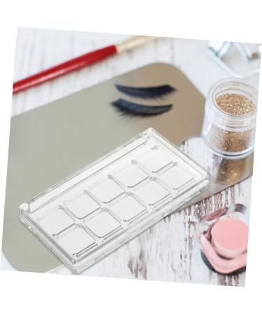 PLAFOPE Transparent Refillable Eyeshadow Palette with Secure Closure Multifunctional Makeup Organizer for Eyeshadow Lipstick Blush Contour Suitable for DIY Creations - Buy Online on GoSupps.com