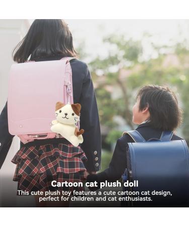 Cuddly Toy Key Pendant | Soft Plush Cartoon Cat Doll Keychain | Mini Plush Key Trailer | Cute Camel & White Decorative Key Ring - Buy Online on GoSupps.com