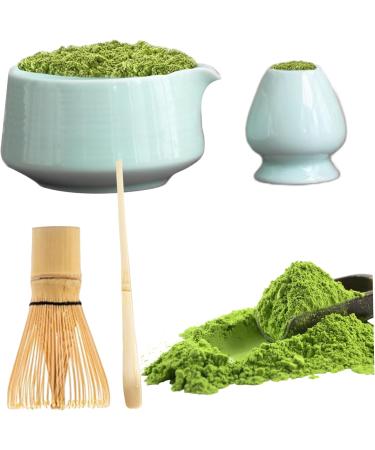Matcha Whisk and Bowl Matcha Set Bamboo Ceramic Matcha Kit Includes Whisk Tea Spoon 580ml Bowl and Whisk Holder Manual Japanese Tea Set for Matcha Making Style1 Style 1 - Buy Online on GoSupps.com