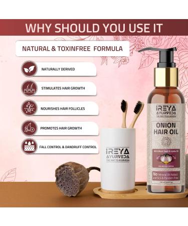 Onion Hair Oil Black Seed for Hair Growth | Red onion hair oil With jojoba oil & Castor Oil 200ml | No minerals and preservatives. - Buy Online on GoSupps.com