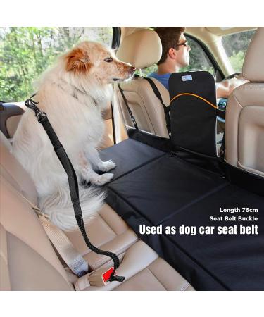 Hands Free Running Dog Lead - Retractable 7FT Long Training Leash for Medium Large Dogs - Reflective Nylon Tape - Ideal for Walking, Hiking, Jogging - Car Seat Belt Leash - Black - Buy Online on GoSupps.com