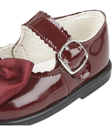 Baypods Toddler Shoes - Hard Sole Baby Girls First Walking Shoes - Anti-Slip Sole - Made in England - Burgundy Patent - Size 5 UK - Buy Online on GoSupps.com