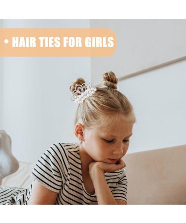 minkissy Girls Hair Accessories Pearl Hair Scrunchies Girls Hair Ties Pearl Hair Tie with Crown Pearl Hair Ties Ponytail Headband Pearl Beading Child Alloy South Korea Little Girl - Buy Online on GoSupps.com