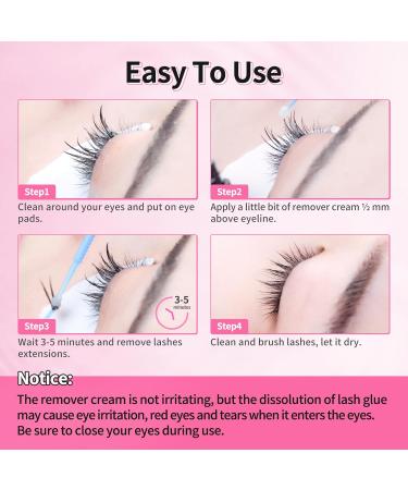 Beauty7 Eyelash Extensions Remover Cream | Safe Adhesive Bonder & Low Irritation Glue Remover | Fast Dissolution | 5g Grape | International Shipping Available - Buy Online on GoSupps.com