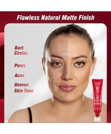 Classic Ivory Matte FV Foundation Makeup + Translucent Loose Powder Combo | Normal/Oily Skin | Waterproof | 1.05fl/oz + 0.35oz - Buy Online on GoSupps.com