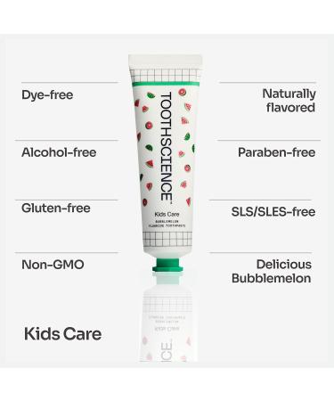 ToothScience Kids Care Bubblemelon Toothpaste 3.4oz - Buy Online on GoSupps.com
