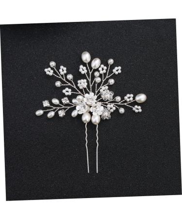 Ipetboom 1pc Hairpin Bridal Hair Bridesmaid Hair Clip Women Headdress Hair Barrettes for Women Wedding Hair Comb Pearl Kids Hair Accessories Bride Hair Decor Alloy Child Hair up Rhinestones - Buy Online on GoSupps.com