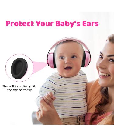 Baby Noise Cancelling Headphones - Toddler Ear Protection (0-3 Years) - Pink Earmuffs - Buy Online on GoSupps.com