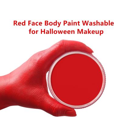 Go Ho Red Face Body Paint Makeup 25g - Professional Water-Based Creamy to Gel Body Painting Palette for Cosplay, SFX, Costumes, Festivals, Halloween - Buy Online on GoSupps.com