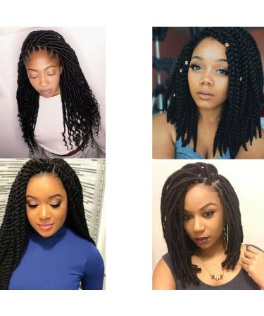 8Pcs Brazilian Yarn Wool for Hair Crochet Braid Twist | Black Color Black03 - Buy Online on GoSupps.com