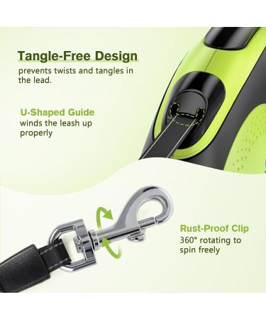 Pecute 3m Dog Leash | Eco-Friendly Roller Linen with Feces Bag Holder 360 Extension Anti-Slip Handle & Quick Brake for Dogs Up to 15kg - Buy Online on GoSupps.com
