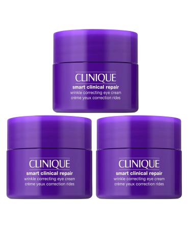 Clinique Pack of 3 x Smart Clinical Repair Wrinkle Correcting Eye Cream Travel Size 0.17 oz / 5 ml each Unboxed