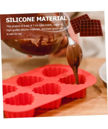 Mikinona 2pcs Chocolate Mold Ice Cube Silicone Molds Jellybeans Candy Ice Mold Baking Mold Letter Ice Maker - Buy Online on GoSupps.com