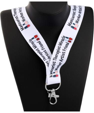 BEKECH Manicurist Nail Tech Lanyard Manicurist Therapist Miracle Worker Artist Friend Keychain Clip for Nail Artist Beautician Nail Boss Cosmetology Gift for Her - Buy Online on GoSupps.com