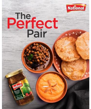 National Foods Mango Pickle 35.27 oz (1000g) Sour & Spicy Traditional South Asian Relish | Zesty & Tangy Aam Ka Achaar | Plastic Jar | Pack of 6 Mango (1000g) 1 kg (Pack of 6) - Buy Online on GoSupps.com