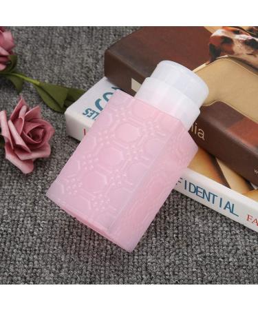 Portable Refillable Pump Dispenser Bottle Nail Art Polish Makeup Remover Lotion Container for Nail Varnish Remover & Makeup Remover Nail Art Tool (Square Pink) - Buy Online on GoSupps.com