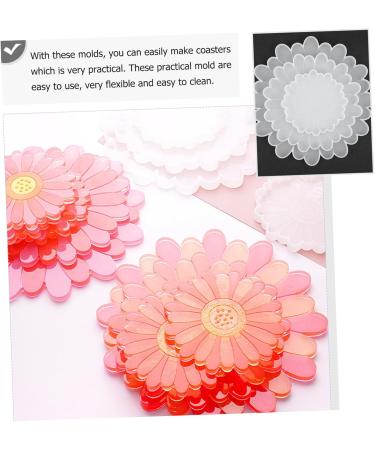 PLAFOPE Resin Molds 5pcs Coaster Silicone Mold Epoxy Silicone Molds Coaster Mold Craft Mold Diy Supplies Crystal Crafts - Buy Online on GoSupps.com