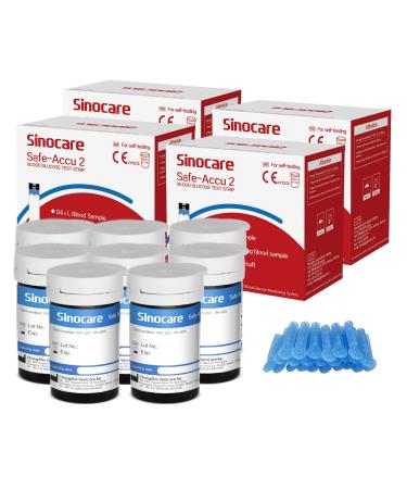 sinocare (Safe-Accu 2) Glucose Test Strips/Blood Sugar Test Strips 200 pcs No Code/for sinocare (Safe-Accu 2) Blood Glucose Monitor Only Safe Accu2 200 Strips
