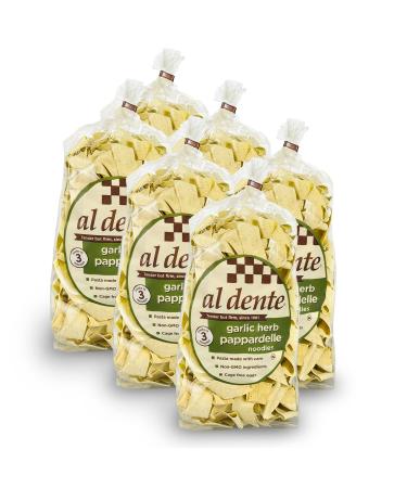 Al Dente Pappardelle, Garlic Herb, 12-Ounce (Pack of 6)