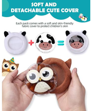 Lictin Boo Boo Ice Packs for Kids - Reusable Hot Cold Pack with Straps and Sleeves - Set of 3 for Pain Relief, Fever, and Swelling - Buy Online on GoSupps.com