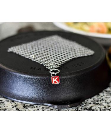 Knapp Made CM Scrubber 6 - Small Ring Cast Iron Cleaner for Cookware - Chain Mail Scrubber 6x6 Inch - Pack of 1 - Buy Online on GoSupps.com