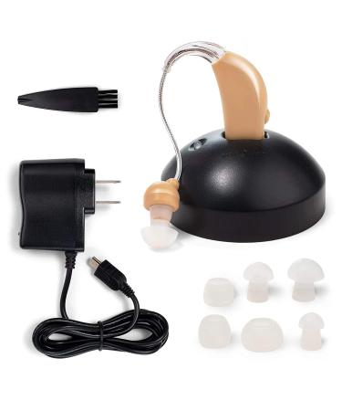 MSA 30X Sound Amplifier BTE PSAD | 30X Amplification | Recharging Station | 6 Silicone Tips & 1 Cleaning Brush | Unisex | Right/Left Ear | Pack of 1 | Nude Color w/ Kit - Buy Online on GoSupps.com
