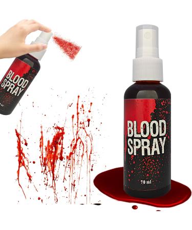 Fake Blood Makeup Spray Realistic Fake Blood Washable Halloween Liquid Blood Splatter Fake Blood for Clothes Vampire SFX Zombie Clown and Stage Special Effects Makeup 1P Red