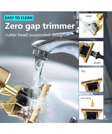 Men's T-Blade Hair Clippers: Electric Beard Trimmer & Cordless Grooming Kit - USB Rechargeable - Bronze Finish - Buy Online on GoSupps.com