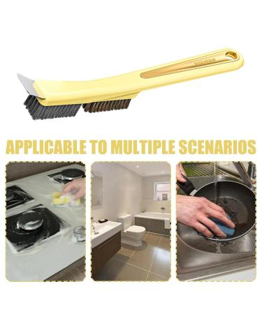 Wire Brush - Stainless Steel Minni Brushes | Wire Brushes for Cleaning Rust and Heavy Dirt | Metal Rust Remover Brushes Home Dirt Removal Gadgets for Faucets Drains Scraper Scrubber Yellow Refer to description - Buy Online on GoSupps.com