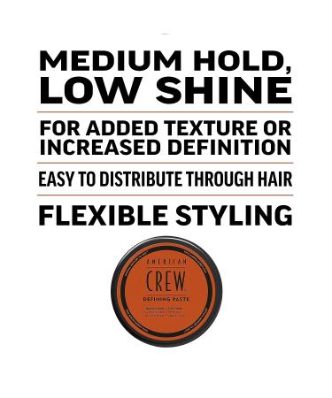 American Crew Men's Hair Defining Paste - 3 Oz Medium Hold & Low Shine Hair Gel - Buy Online on GoSupps.com