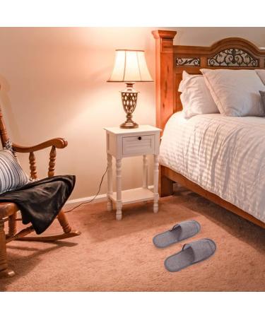 Buy Cabilock Disposable Slippers - Linen Terry Hotel Pantoffel Set for Men & Women | Ideal for Travel Home Spa & Pedicure | Gray - 28x1cm - Buy Online on GoSupps.com