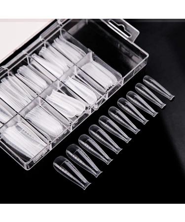 Kalolary Dual Nail Forms Set - 100PCS T-Shape Forms with Nail Tip Clip, Brush, File, and Poly gel Brush - Professional Nail Manicure Kit - Buy Online on GoSupps.com