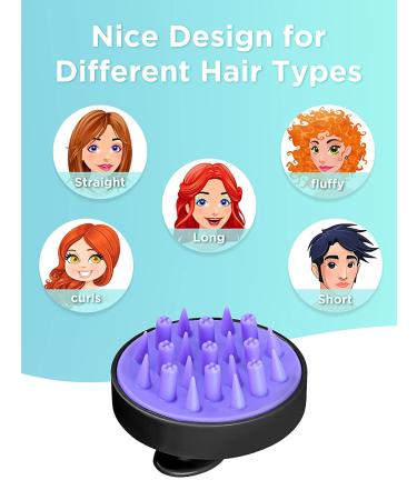 Heeta Hair Scalp Massager Brush - Soft Silicone Exfoliator for All Hair Types - Wet & Dry Shampoo Tool for Men, Women & Kids (Black) - Buy Online on GoSupps.com