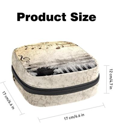 Storage Bags for Women | Retro Music Notes | Menstrual Cup & Tapes | Organize Female Essentials - Buy Online on GoSupps.com